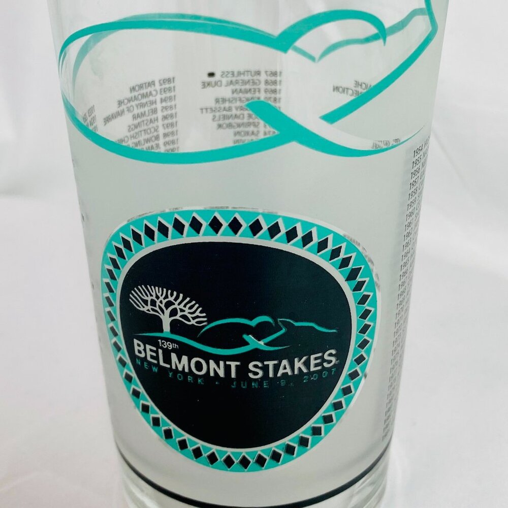 Vntg Belmont Stakes Horse Race 2007 Official Commemorative Mint Julep 12oz Glass